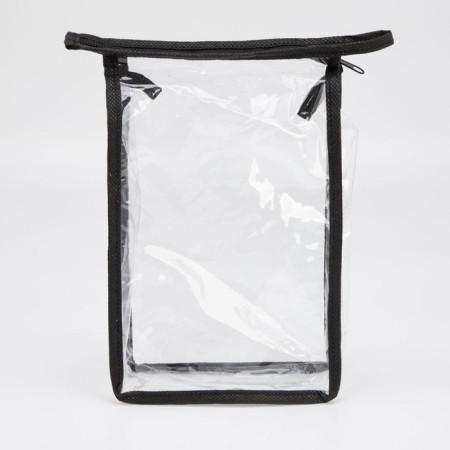 Cosmetic bag with lightning, black/transparent color-2