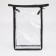 Cosmetic bag with lightning, black/transparent color