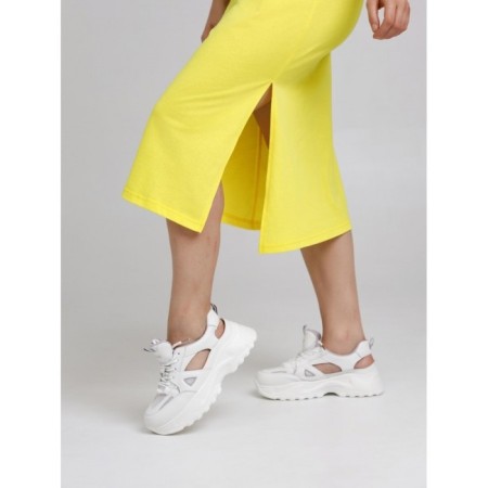 Female dress, size 52, lemon color-8