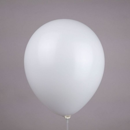 Latex ball 12 ", pastel, set 50 pcs., White color