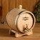 Oak barrel on a stand, 3l, Caucasian oak, brass tile
