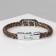 Bracelet Unisex "Style" pigtail, scorpion, brown color with black silver, 21.5 cm