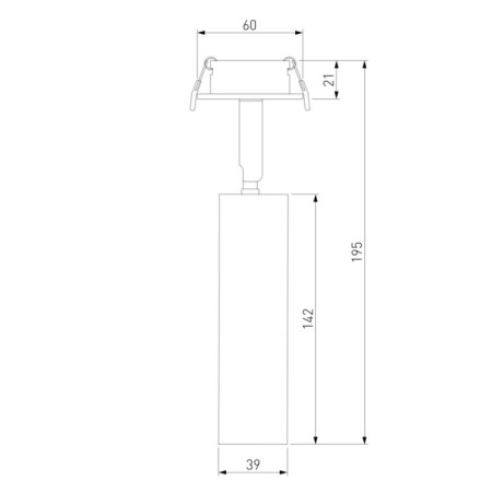 Lamp ceiling Elektrostandard, Diffe LED 8 W, 39x39x200 mm, IP20, Silver Color-2