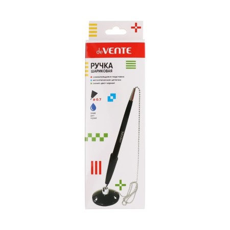 Ballpoint handle on a self -adhesive stand is devente 0.7, shift rod, blue ink, plastic spring-4