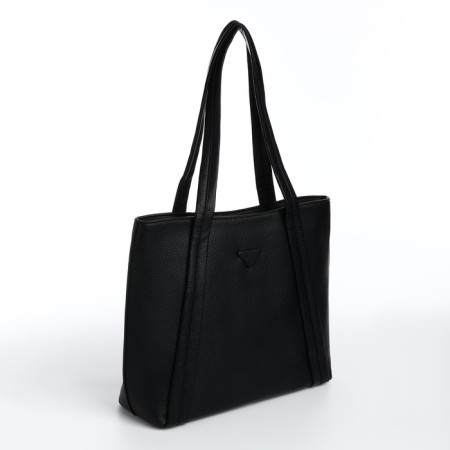 Bag Female Tout with zipper, black color-1