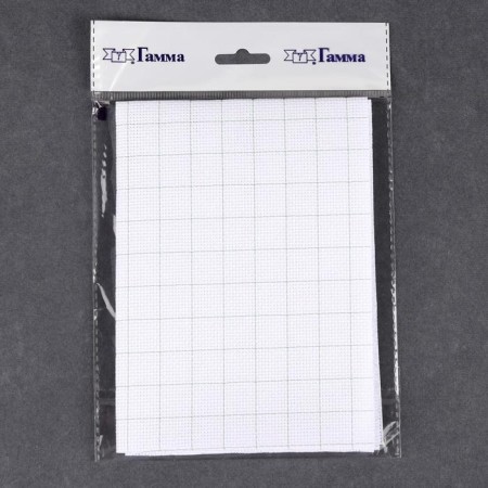 Canvas for embroidery, in a cage, No. 14, 30 × 40 cm, white color-1