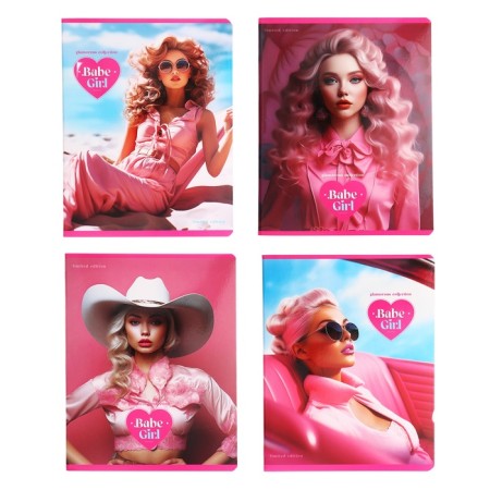 A notebook of 80 sheets in a cage on a clip of Glamorous Collection, cover coated cardboard, glossy lamination, mix