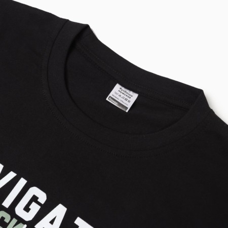 Male T -shirt with print, black color, size 56-1