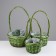 A set of baskets, 3 pcs, 28 × 14/45 cm, 24 × 13/41 cm, 19 × 11/37 cm, willow