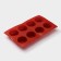 Silicone form for baking shares “Figures. Circ”, 29 × 17 × 2.7 cm, 8 cells (5.8 × 2.7 cm), brown color