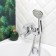 BUNE BOOOU B8215-3EH bath, pour 120 mm, shower set, brass, chrome