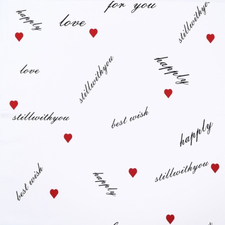 Matte flowers film, "Flowers with a border", 58x58cm, white-2