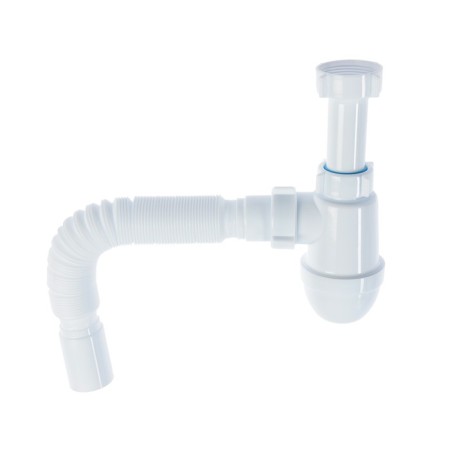 Siphon for sipi "Ani Plast" C0125, 1 1/2 "x40 mm, without release, with corrugation 40x40 mm
