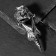 Ring "Claw" wolf, color black silver, 20 size