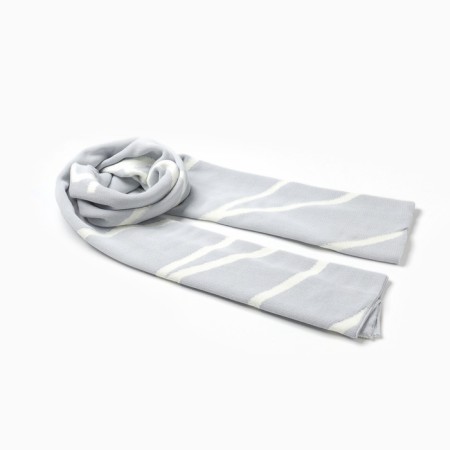 Female Bilateral Mist Gray/Milk scarf, size 47*226cm-3