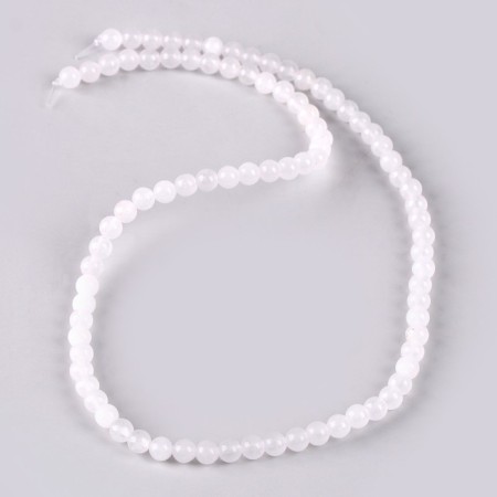 Beads made of natural stone "White quartz" set 90 pcs., Size 1 pc. - 4 mm-1