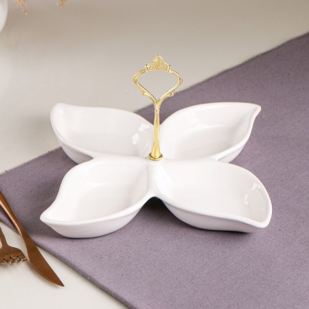 Menzhitsa "Lily", White, ceramics, 32x32x5 cm, 1 variety, 1 variety, Iran