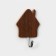 Hooks of self -adhesive deed "wooden houses", 3 pcs, a dark tree color