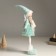 Interior doll "Angel in a turquoise outfit with sequins, silver wings" 49 cm
