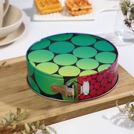 Form for baking and layout with the size of the “Nikis”, D = 22 cm, anti -stick coating, color mix-8