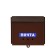 Mail box without a lock (with a loop), a horizontal “letter”, brown