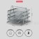 Paper tray horizontal 3-level Erichkrause Steel, assembly, metal mesh, silver