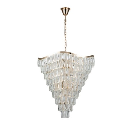 Suspended Indigo, 12030/13p Gold. 13x40W, E14, 800x800x960/2120 mm, transparent color-1