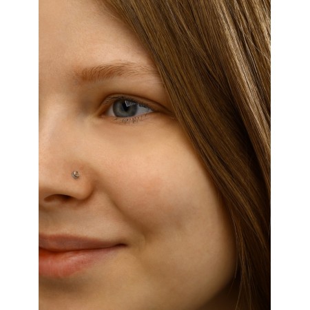 Piercing in the nose "Strazinka" on the magnet, d = 3mm, set 12pcs, color mix in silver-4