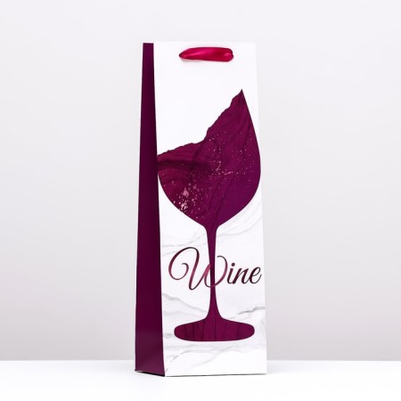 Package for the bottle "Wine", white 12 x 36 x 9 cm