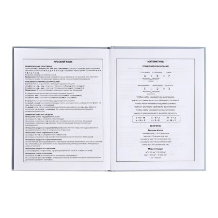 School diary for grades 1-11, "blue", covered paper cover, hard binding cardboard 7BC, matte lamination, universal cheat sheet, 48 sheets, block 65g/m2-9