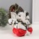 Polystone souvenir "Ganesha beige, in red trousers" 12x17.5x21 cm