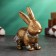 Figure "Rabbit with Cup" bronze, 15cm