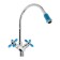 Accoona A4882M kitchen mixer, double -leaf, with flexible surge, blue/chrome