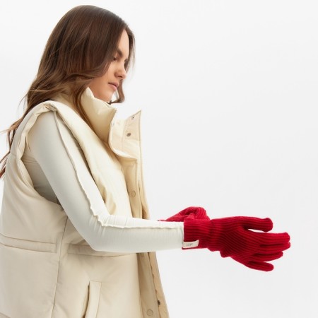 Women's gloves MIST with fingers, rr 25cm, burgundy-6