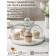 Ceramic dish with a lid-pipe for desserts Valencia, 31 × 28 × 19 cm, white color