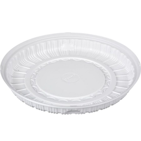 Container for T-265D cake, round, white color, size 26 x 26 x 2.1 cm