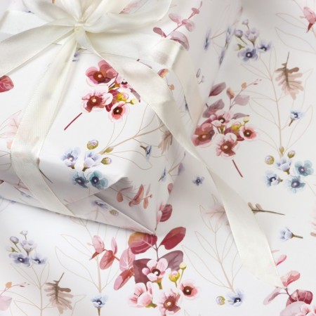 Glossy packaging paper "Flowers", 100 x 70 cm, 1 pc.-1