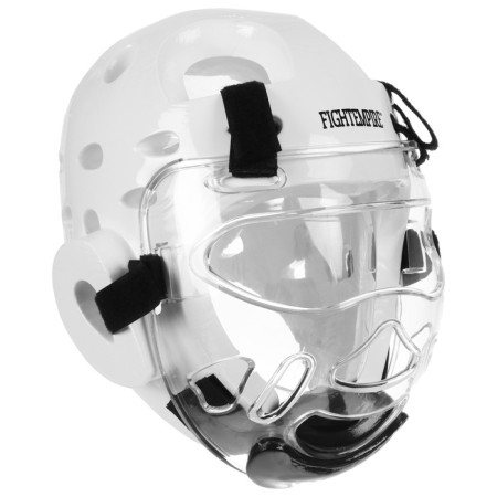 Protective mask for taekwondo Fight embare, on Velcro, size S, transparent