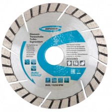 Diamond disk GROSS 73026, turbo-segment, dry cut, F230x22.2mm