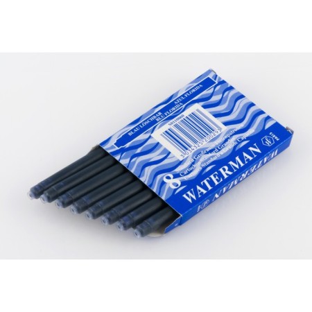 Cartridges for featheral pen set 8 pcs Waterman Standard, blue, blister S0110860