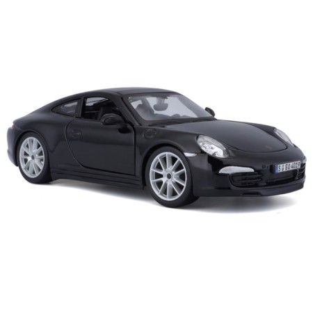 BBURAGO Porsche 911 Carrera S, Die-Cast, 1:24, opening doors, black color-8