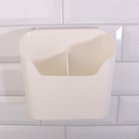 Organizer for storage "Tenderness", hinged, 2 sections, with an adhesive base, 16.7 × 6.9 cm, white color-2