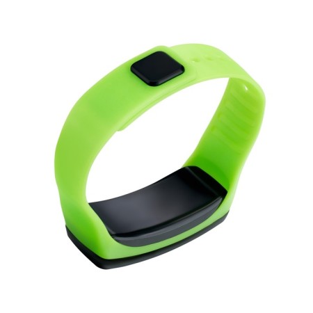 Watch of wrist, electronic "glare", silicone strap, dial 5 x 2 cm, green-3