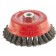 Matrix Ushm brush, d = 125 mm, M14, cup, two -row, twisted wire 0.35 mm