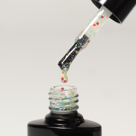 Nail varnish gel, Milk Glitter, 3 phase, 8ml, LED/UV, color (06)-5