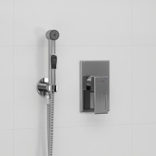 Fixer for bidet Wasserkraft A01557, with a hygienic shower, hose 120 cm, brass, chrome