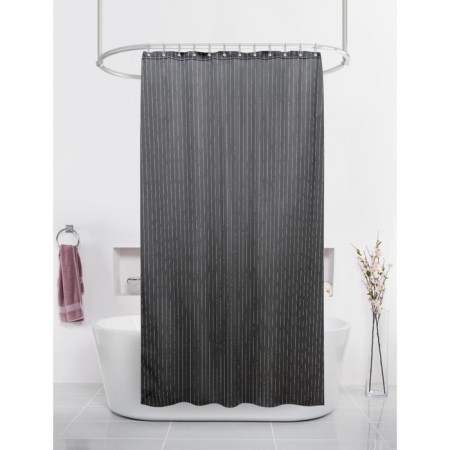 Bath curtains with Joy Home Pino Nero rings, 180x200 cm