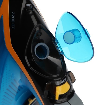 Iron CENTEK CT-2363, 2200 watts, ceramic soles, 300 ml, blue-yellow-5