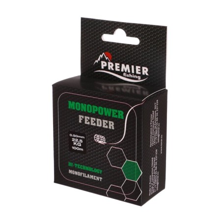 Premier Fishing Monopower Feeder, diameter 0.5 mm, test 22.5 kg, 100 m, green-1