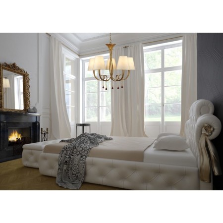 Suspended chandelier Mantra Paola, E14, 5x20W, 532 mm, matte gold color-7
